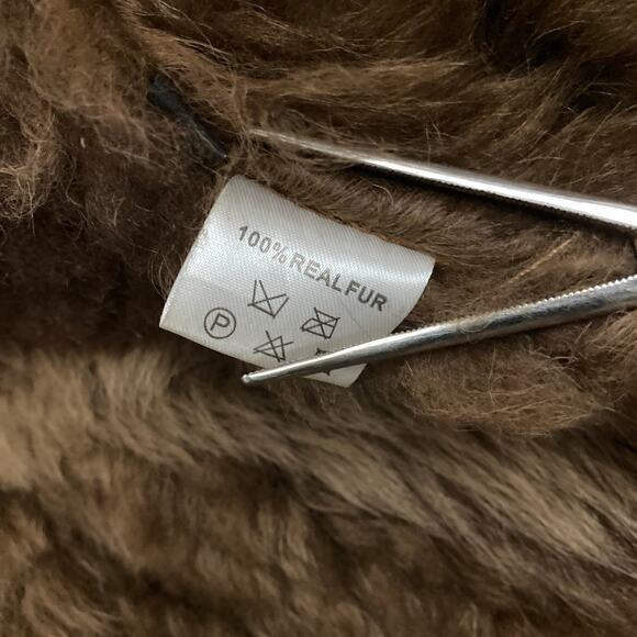 Genuine Shearling Sheepskin Patchwork Penny Lane Leather Coat fits S-M - Picture 9 of 13